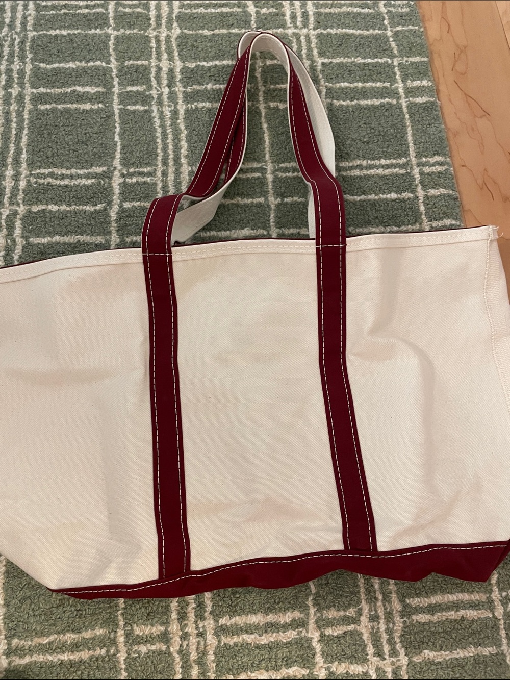 LLBean maroon large tote